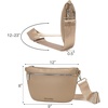 image:imageMontana West Crossbody Bag for Women with Dual Zipper Pockets Bum Bag Fanny Packs Sling Chest Purse with Wide Adjustable StrapKhaki