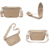 image:imageMontana West Crossbody Bag for Women with Dual Zipper Pockets Bum Bag Fanny Packs Sling Chest Purse with Wide Adjustable StrapKhaki