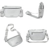 image:imageMontana West Crossbody Bag for Women with Dual Zipper Pockets Bum Bag Fanny Packs Sling Chest Purse with Wide Adjustable StrapSilver