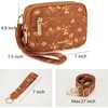 image:imageMontana West Mini Crossbody Bag for Women RFID Nylon Phone Wristlet Wallet Purse with 3 Zipper Pockets and Card SlotsBrown