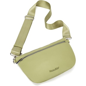 image:imageMontana West Crossbody Bag for Women with Dual Zipper Pockets Bum Bag Fanny Packs Sling Chest Purse with Wide Adjustable StrapAvocado