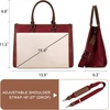 image:imageMontana West Laptop Tote Bag for Women 156 Inch Computer Bags Business Office Work Briefcase With Adjustable Shoulder StrapRed