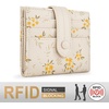 image:imageMontana West X Wrangler Small Wallets for Women Ladies Girls RFID Minimalist Card Holder Billfold Thin Cash Wallet with Zipper Coin PocketBeigeFloral