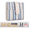 image:imageMontana West X Wrangler Small Wallets for Women Ladies Girls RFID Minimalist Card Holder Billfold Thin Cash Wallet with Zipper Coin PocketBeigeStriped