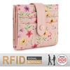 image:imageMontana West X Wrangler Small Wallets for Women Ladies Girls RFID Minimalist Card Holder Billfold Thin Cash Wallet with Zipper Coin PocketFantasy of Flower Dreams