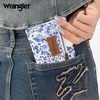 image:imageMontana West X Wrangler Small Wallets for Women Ladies Girls RFID Minimalist Card Holder Billfold Thin Cash Wallet with Zipper Coin PocketIndigo Watercolor Petal