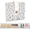 image:imageMontana West X Wrangler Small Wallets for Women Ladies Girls RFID Minimalist Card Holder Billfold Thin Cash Wallet with Zipper Coin PocketInk Sketch Bloom