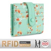 image:imageMontana West X Wrangler Small Wallets for Women Ladies Girls RFID Minimalist Card Holder Billfold Thin Cash Wallet with Zipper Coin PocketShadow of Mint Flowers