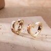 image:imageWrangler Women Gold Cow Print Heart Huggie Hoop Earrings Trendy Jewelry  Western Heart Drop DangleCowgirl Statement JewelryTrendy Ranch Girl StyleCountry Music ConcertARWGEHCW1135GCF