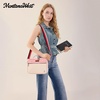 image:imageMontana West Bible Covers for Women Men with Leather Bookmark Carrying Book Case Church Bag Outdoor ProtectiveQuilted Beige Pink