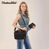 image:imageMontana West Bible Covers for Women Men with Leather Bookmark Carrying Book Case Church Bag Outdoor ProtectiveQuilted Black