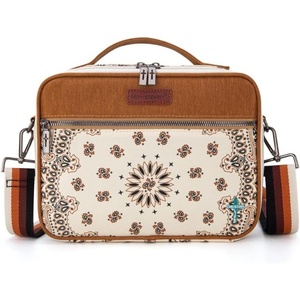 image:imageMontana West Bible Covers for Women Men with Leather Bookmark Carrying Book Case Church Bag Outdoor ProtectiveBrown