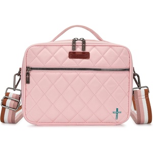 image:imageMontana West Bible Covers for Women Men with Leather Bookmark Carrying Book Case Church Bag Outdoor ProtectiveQuilted Pink