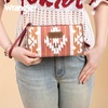 image:imageMontana West Wrangler Clutch Purses for Women Western Wristlet Wallet Boho Aztec Card Holder Zipper Handbags for Ladies ARWG313181TNBurgundy