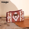 image:imageMontana West Wrangler Clutch Purses for Women Western Wristlet Wallet Boho Aztec Card Holder Zipper Handbags for Ladies ARWG313181TNBurgundy