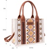 image:imageWrangler Purse Western Aztec Tote Bag Women Top Handle Handbags with Detachable Strap  WesternA Angel White  M