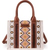 image:imageWrangler Purse Western Aztec Tote Bag Women Top Handle Handbags with Detachable Strap  WesternA Angel White  M