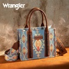 image:imageWrangler Purse Western Aztec Tote Bag Women Top Handle Handbags with Detachable Strap  WesternAngel Cerulean Westblue  Wide Strap M1