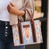 image:imageWrangler Purse Western Aztec Tote Bag Women Top Handle Handbags with Detachable Strap  WesternAngel Cerulean Westblue  Wide Strap M1
