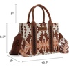image:imageWrangler Purse Western Aztec Tote Bag Women Top Handle Handbags with Detachable Strap  WesternAngel Diamond Camelguitar Strap M