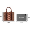 image:imageWrangler Purse Western Aztec Tote Bag Women Top Handle Handbags with Detachable Strap  WesternAngel Diamond Darkbrownguitar Strap M