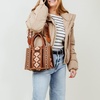 image:imageWrangler Purse Western Aztec Tote Bag Women Top Handle Handbags with Detachable Strap  WesternAngel Diamond Darkbrownguitar Strap M