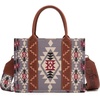 image:imageWrangler Purse Western Aztec Tote Bag Women Top Handle Handbags with Detachable Strap  WesternAngel Diamond Lavenderguitar Strap M
