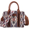 image:imageWrangler Purse Western Aztec Tote Bag Women Top Handle Handbags with Detachable Strap  WesternAngel Diamond Lavenderguitar Strap M