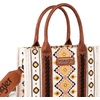 image:imageWrangler Purse Western Aztec Tote Bag Women Top Handle Handbags with Detachable Strap  WesternAngel Diamond Tanguitar Strap M