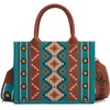 image:imageWrangler Purse Western Aztec Tote Bag Women Top Handle Handbags with Detachable Strap  WesternAngel Diamond Turquoiseguitar Strap M