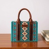 image:imageWrangler Purse Western Aztec Tote Bag Women Top Handle Handbags with Detachable Strap  WesternAngel Diamond Turquoiseguitar Strap M