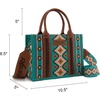 image:imageWrangler Purse Western Aztec Tote Bag Women Top Handle Handbags with Detachable Strap  WesternAngel Diamond Turquoiseguitar Strap M