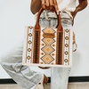 image:imageWrangler Purse Western Aztec Tote Bag Women Top Handle Handbags with Detachable Strap  WesternBa Angel White  Wide Strap M