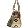 image:imageWrangler Purse Western Aztec Tote Bag Women Top Handle Handbags with Detachable Strap  WesternCa Guitar Strapgreen