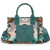 image:imageWrangler Purse Western Aztec Tote Bag Women Top Handle Handbags with Detachable Strap  WesternCa Guitar Strapturquoise