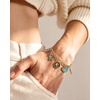 image:imageWrangler Turquoise Charm Bracelets for Women Turquoise Jewelry for Women  14k GoldSilver Plated Bracelet Stack Western Turquoise Jewelry Country Jewelry with Gift BoxGold Green  B