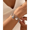 image:imageWrangler Turquoise Charm Bracelets for Women Turquoise Jewelry for Women  14k GoldSilver Plated Bracelet Stack Western Turquoise Jewelry Country Jewelry with Gift BoxSilver White  C