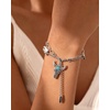 image:imageWrangler Turquoise Charm Bracelets for Women Turquoise Jewelry for Women  14k GoldSilver Plated Bracelet Stack Western Turquoise Jewelry Country Jewelry with Gift BoxSilver Green  A