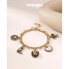 image:imageWrangler Turquoise Charm Bracelets for Women Turquoise Jewelry for Women  14k GoldSilver Plated Bracelet Stack Western Turquoise Jewelry Country Jewelry with Gift BoxGold White  C