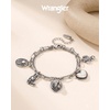 image:imageWrangler Turquoise Charm Bracelets for Women Turquoise Jewelry for Women  14k GoldSilver Plated Bracelet Stack Western Turquoise Jewelry Country Jewelry with Gift BoxSilver White  C