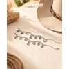 image:imageWrangler Turquoise Charm Bracelets for Women Turquoise Jewelry for Women  14k GoldSilver Plated Bracelet Stack Western Turquoise Jewelry Country Jewelry with Gift BoxSilver Green  D