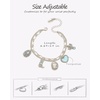 image:imageWrangler Turquoise Charm Bracelets for Women Turquoise Jewelry for Women  14k GoldSilver Plated Bracelet Stack Western Turquoise Jewelry Country Jewelry with Gift BoxGold Green  B