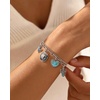 image:imageWrangler Turquoise Charm Bracelets for Women Turquoise Jewelry for Women  14k GoldSilver Plated Bracelet Stack Western Turquoise Jewelry Country Jewelry with Gift BoxSilver Green  B