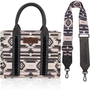 image:imageWrangler Purse Western Aztec Tote Bag Women Top Handle Handbags with Detachable Strap  WesternAngel Diamond Darkblackguitar Strap M