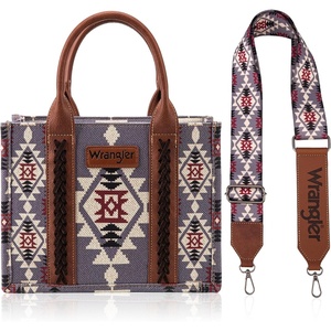 image:imageWrangler Purse Western Aztec Tote Bag Women Top Handle Handbags with Detachable Strap  WesternAngel Diamond Lavenderguitar Strap M