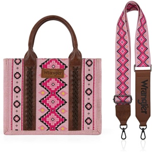 image:imageWrangler Purse Western Aztec Tote Bag Women Top Handle Handbags with Detachable Strap  WesternAngel Diamond Taupeguitar Strap M