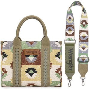 image:imageWrangler Purse Western Aztec Tote Bag Women Top Handle Handbags with Detachable Strap  WesternCa Guitar Strapgreen