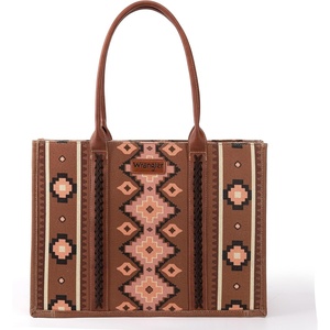 image:imageWrangler Purse Western Aztec Tote Bag Women Top Handle Handbags with Detachable Strap  WesternDark Brownl