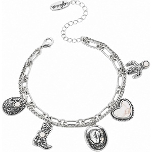 image:imageWrangler Turquoise Charm Bracelets for Women Turquoise Jewelry for Women  14k GoldSilver Plated Bracelet Stack Western Turquoise Jewelry Country Jewelry with Gift BoxSilver White  C