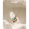 image:imageMontana West Wrangler Heart Turquoise Necklace Turquoise Jewelry for Women  14K Gold amp Silver Plating Western Jewelry Necklace Country Jewelry with Gift BoxGold Turquoise